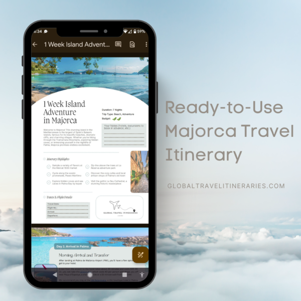 1 week Majorca travel itinerary