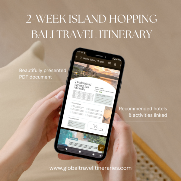 2 week Bali travel itinerary