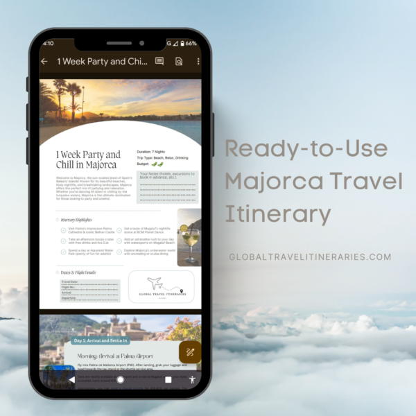 Majorca 1 week party travel itinerary