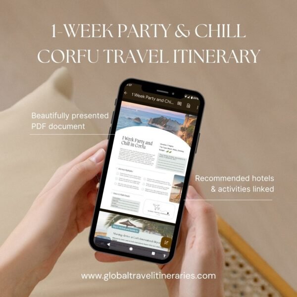 Corfu 1 week party travel itinerary