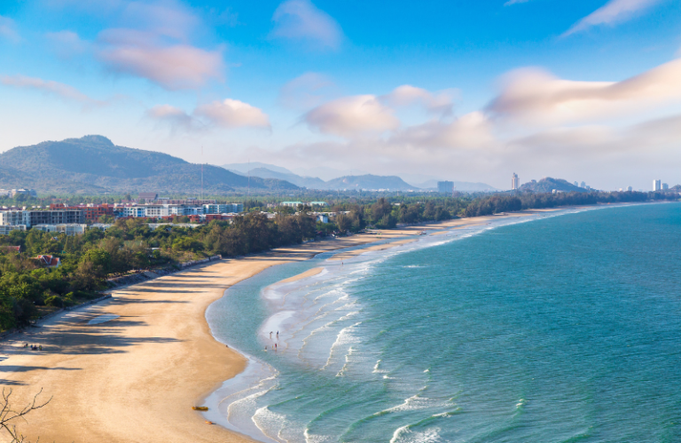 Hua Hin coast in thailand