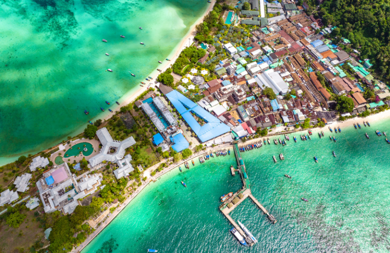 TON SAI VILLAGE birds eye view Koh phi phi