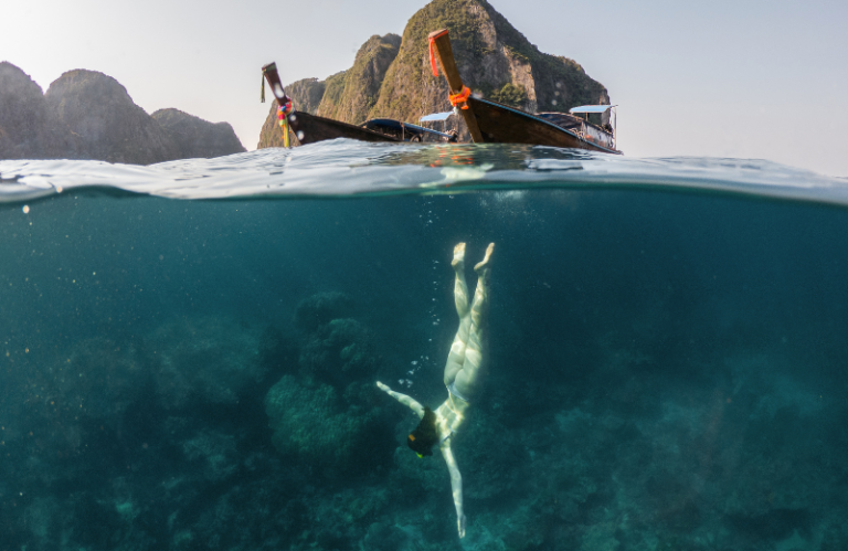 hin khao beach koh phi phi