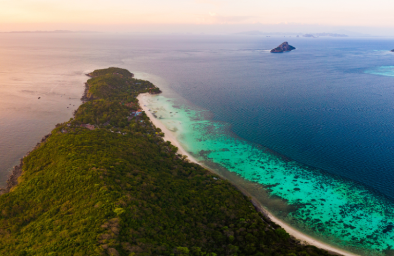 laem tong beach birds eye view koh phi phi