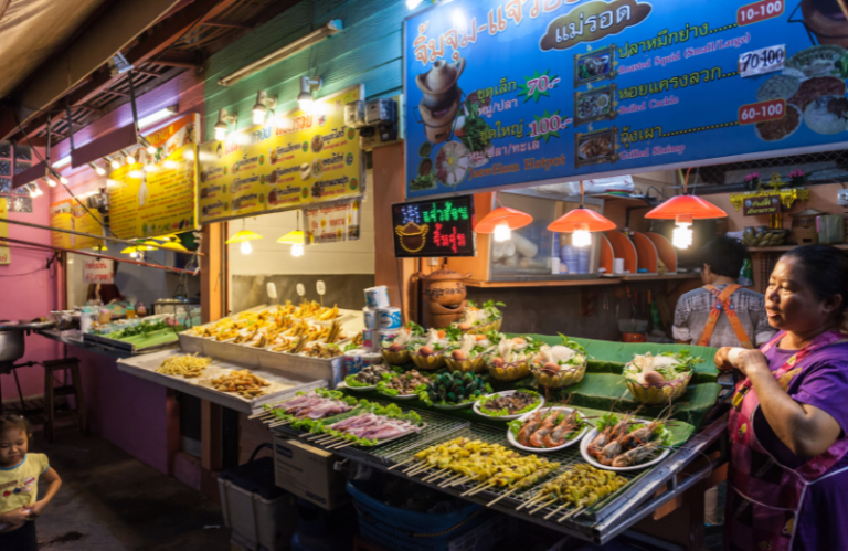 street food chiang mai in thailand