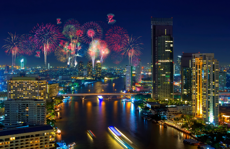 new years eve fireworks in bangkok